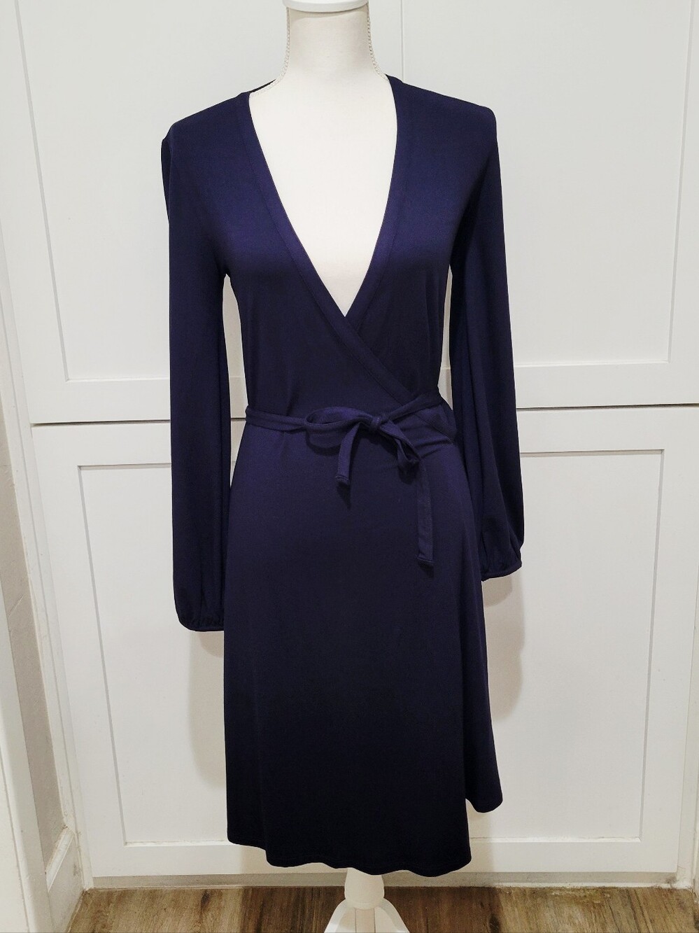NWT Boden Navy Blue Jersey Wrap Dress Women’s Size 2 Work Office Career